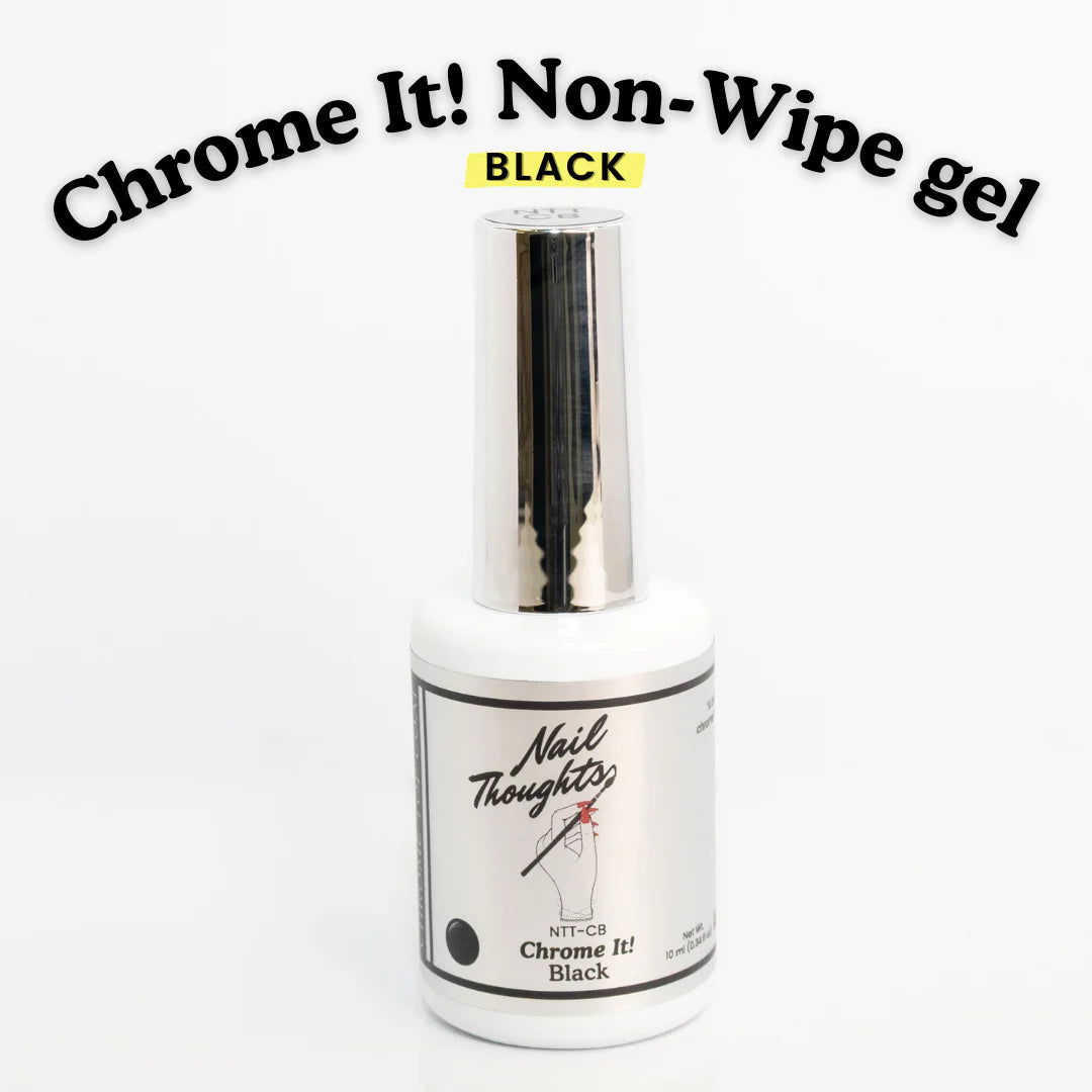 Chrome It! Black Non-Wipe Top Gel