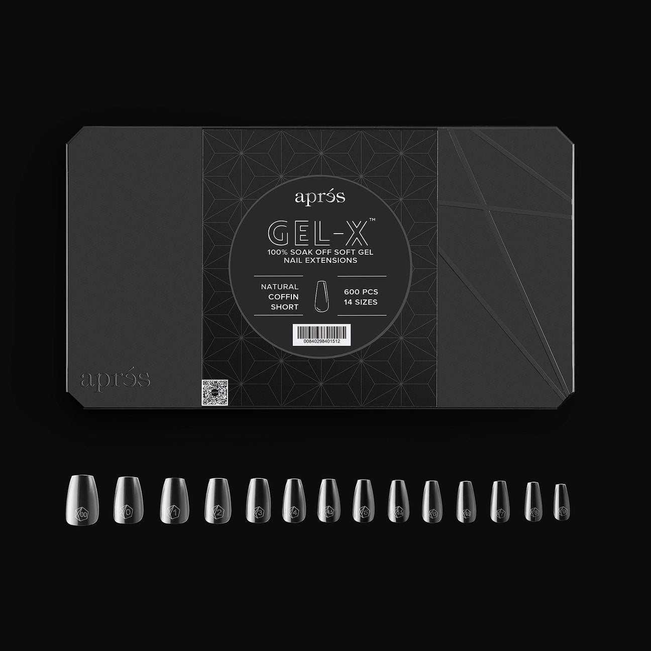 Gel-X® Natural Coffin Short Box of Tips - Pro (600pcs)