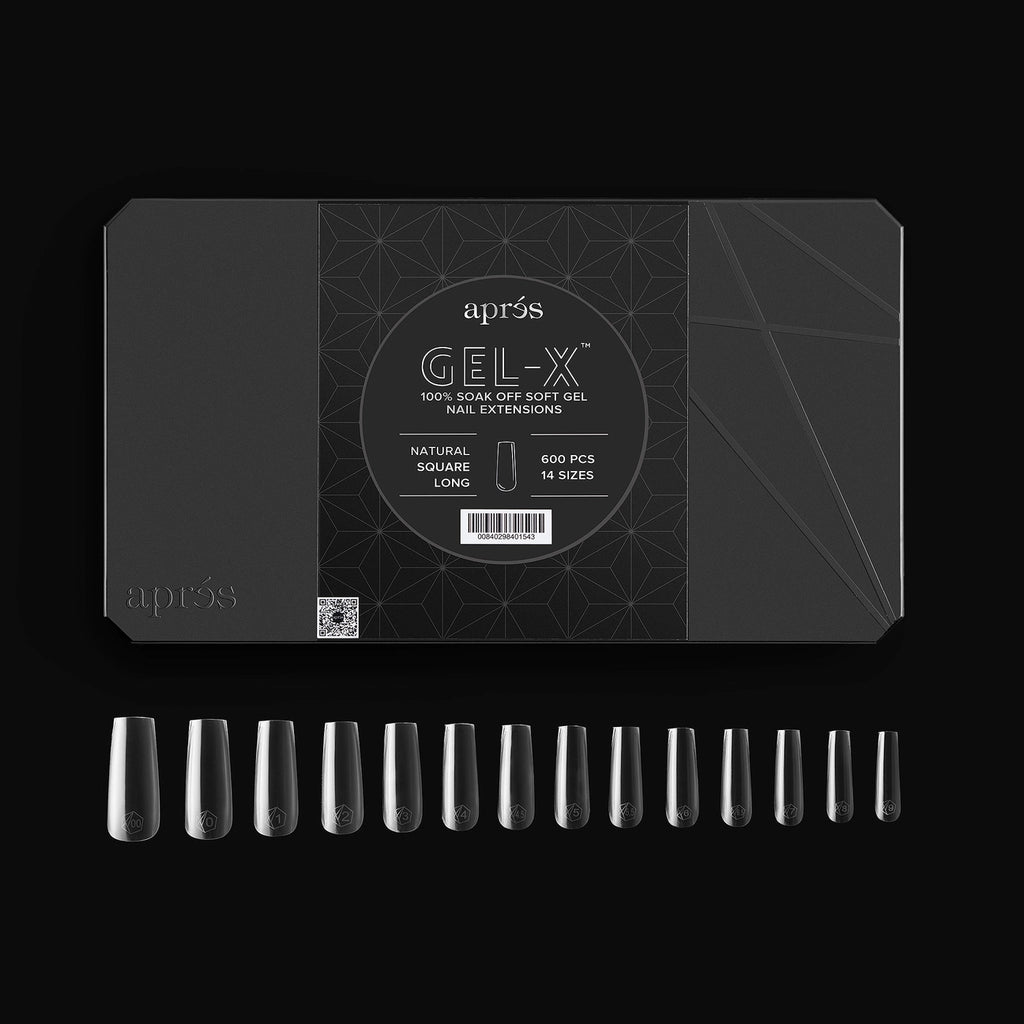 Gel-X® Natural Square Long Box Of Tips - Pro (600pcs)