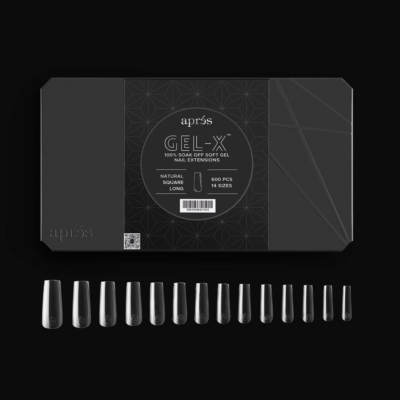 Gel-X® Natural Square Long Box Of Tips - Pro (600pcs)