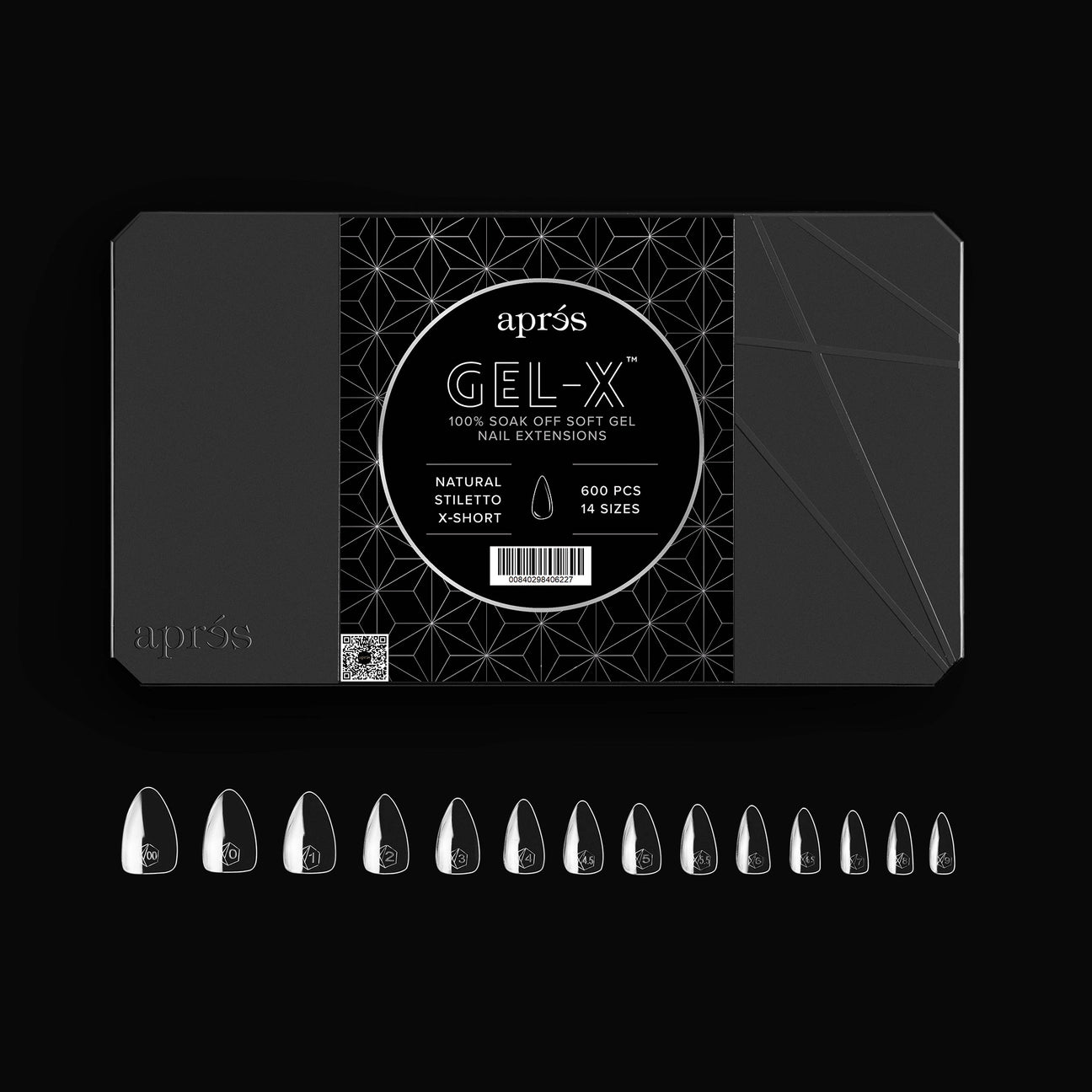 Gel-X® Natural Stiletto Extra Short Box of Tips - Pro (600pcs)