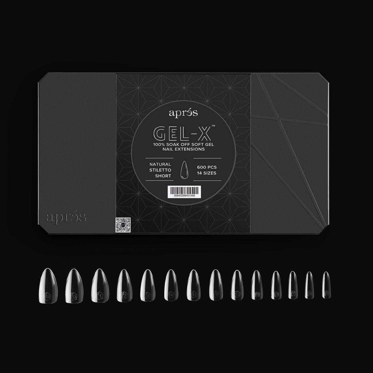 Gel-X® Natural Stiletto Short Box of Tips - Pro (600pcs)