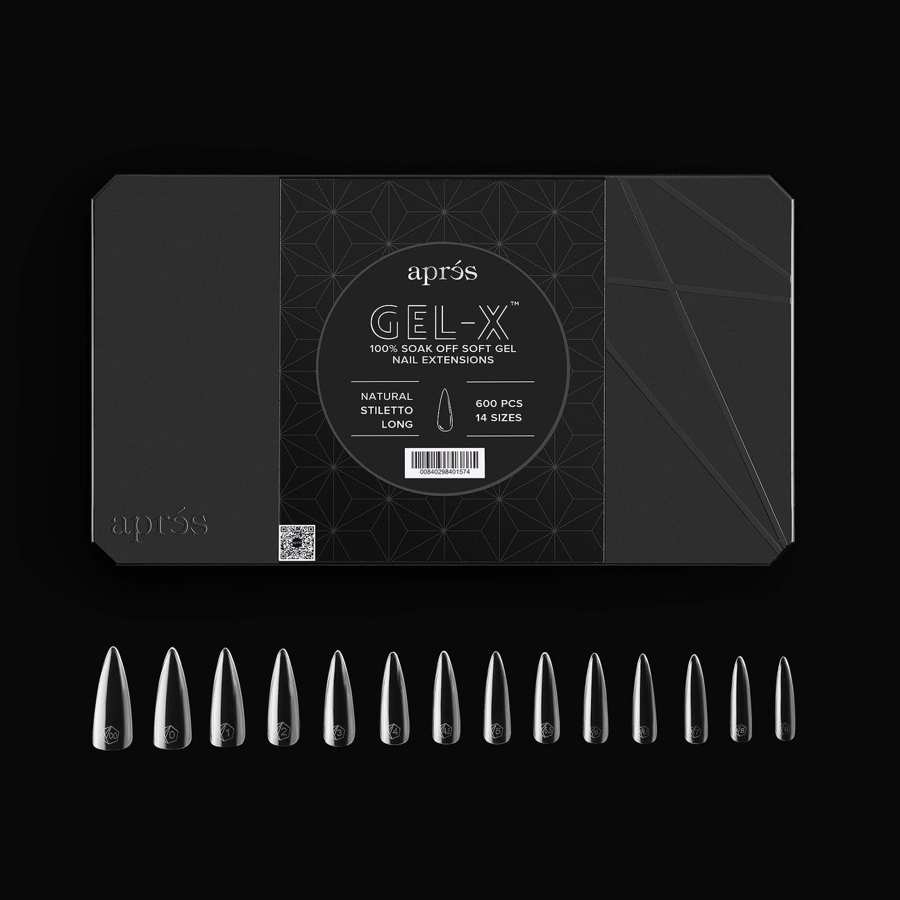 Gel-X® Natural Stiletto Long Box of Tips - Pro (600pcs)