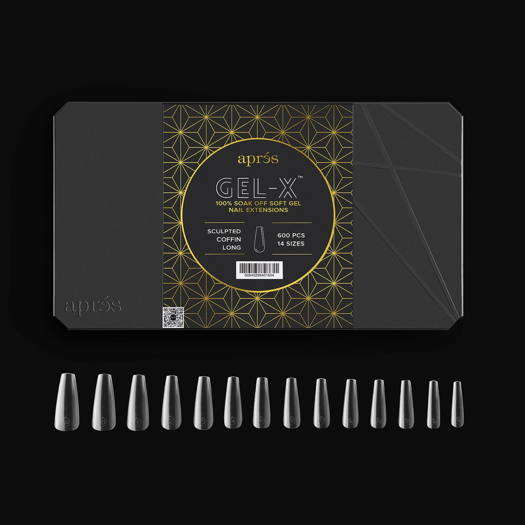 Caja de puntas largas esculpidas Gel-X® Coffin - Profesional (600 unidades)
