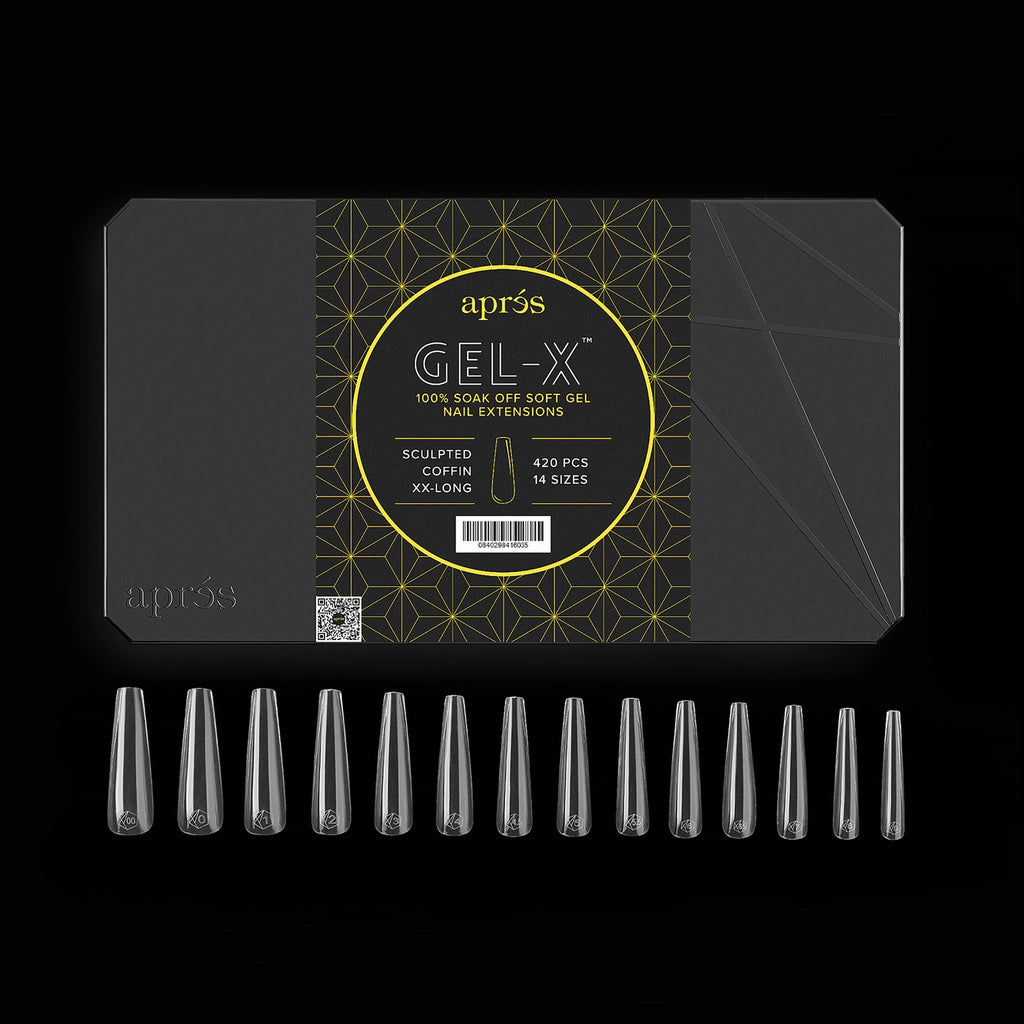 Caja de puntas extra largas esculpidas Gel-X® Coffin - Pro (420 unidades)