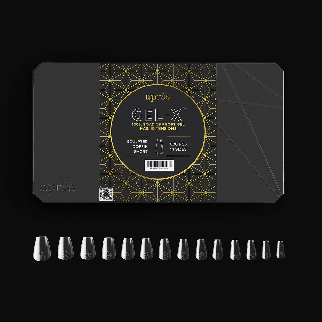 Caja de puntas cortas esculpidas Gel-X® Coffin - Pro (600 unidades)