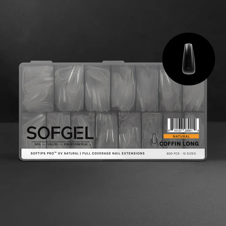 SOFTIPS PRO™ XV NATURAL - COFFIN LONG