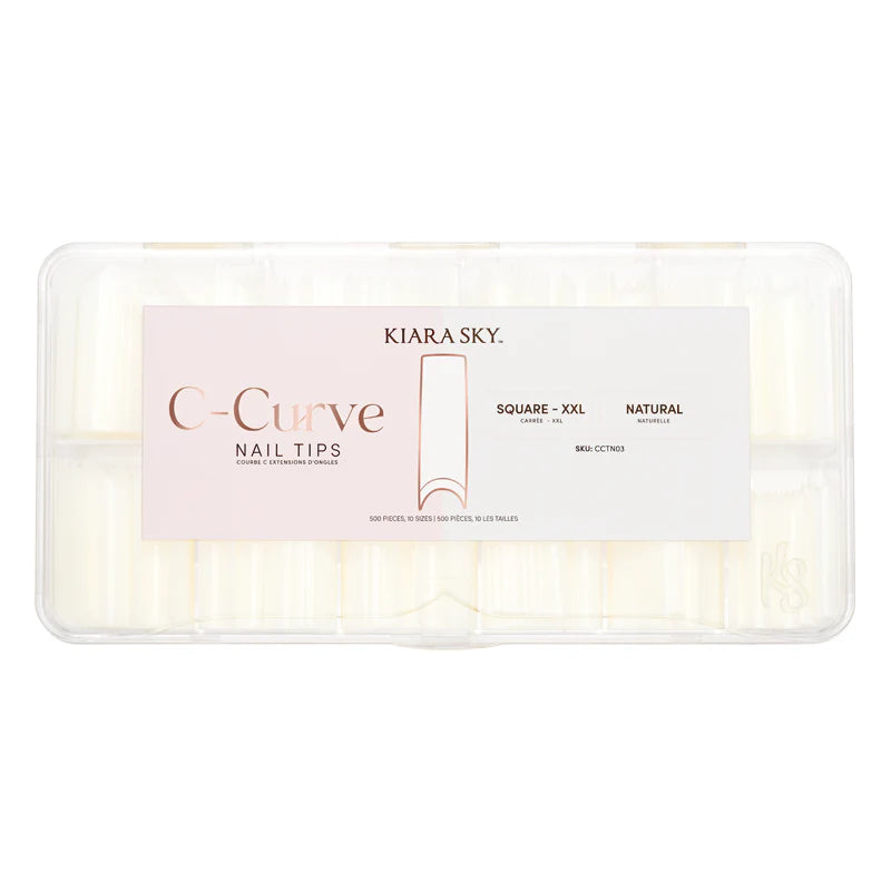 Square Nail Tips XXL - Natural