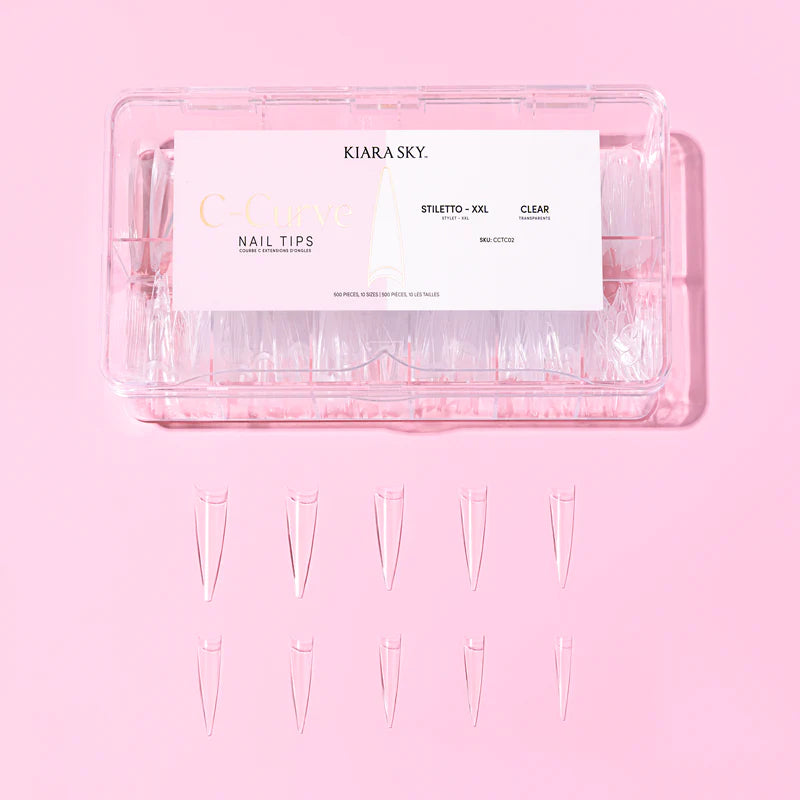 Stiletto Nail Tips XXL - Clear