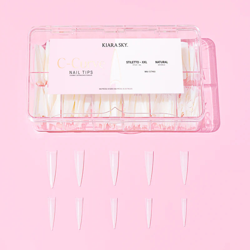 Stiletto Nail Tips XXL - Natural