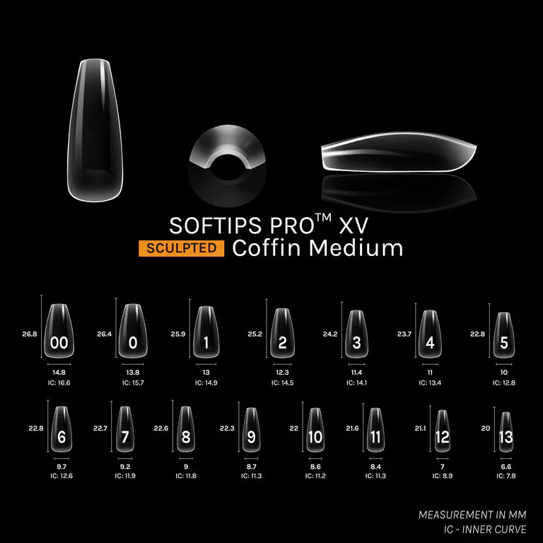 SOFTIPS PRO™ XV SCULPTED - COFFIN MEDIUM